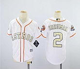 Youth Astros 2 Alex Bregman White 2018 Gold Program Cool Base Stitched Baseball Jerseys,baseball caps,new era cap wholesale,wholesale hats